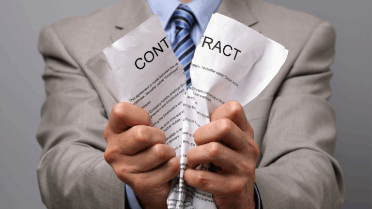 contrat rompu pour illustrer article juridique bail commercial